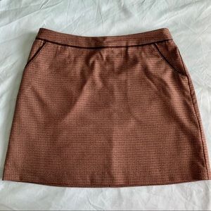 Cute Houndstooth pocketed skirt